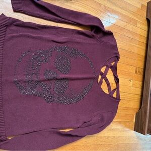 Hot Topic Burgundy Knit Top